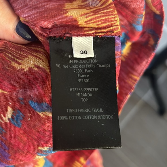 ISABEL MARANT ETOILE MIRANDA PRINT BLOUSE | BURNT HENNA - Picture 4 of 11